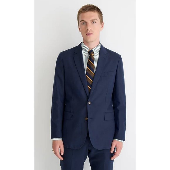J.Crew $248 Ludlow Slim Fit Unstructured Suit Jacket Cotton Linen 42R AU428 - Picture 3 of 11